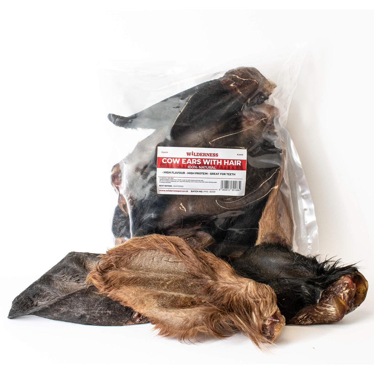 Wilderness Hairy Cow Ears 8 Pack