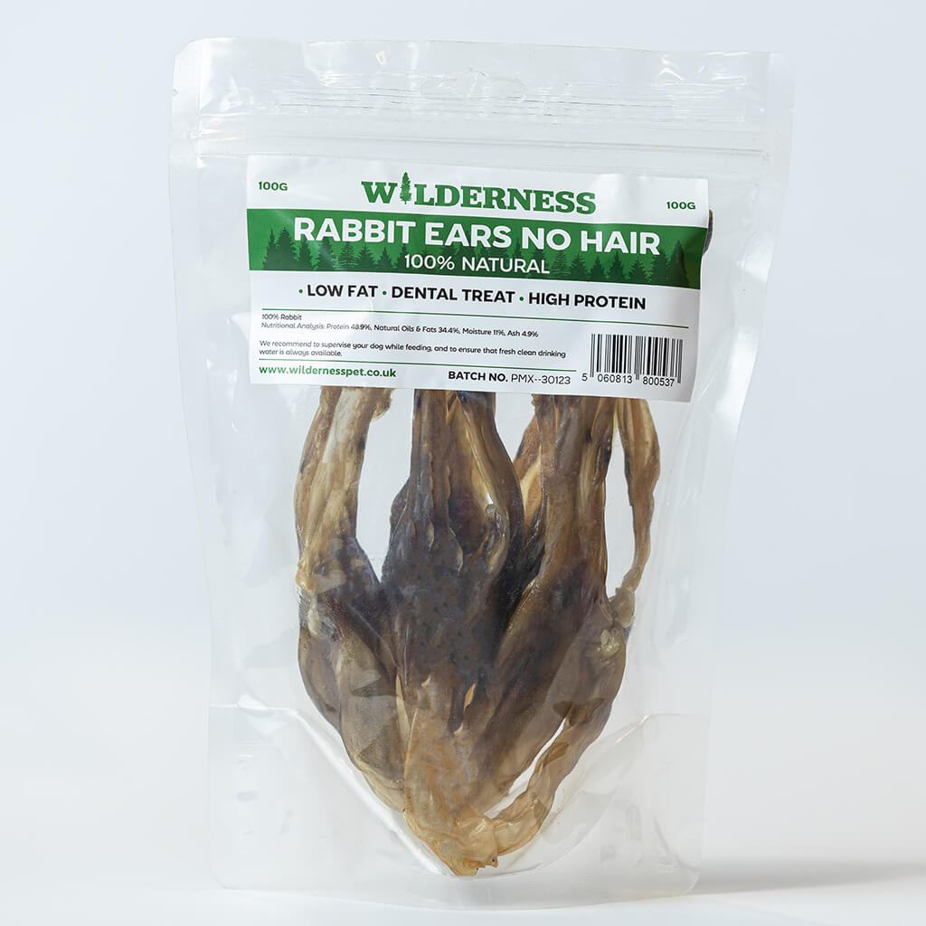 Wilderness Rabbit Ears No Hair 100g